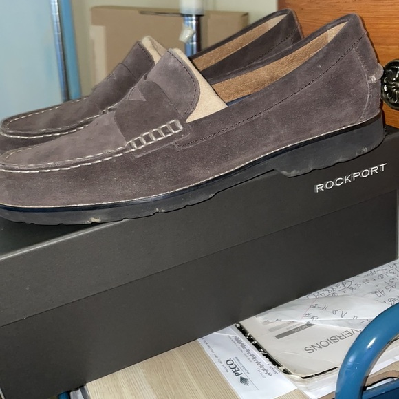 Rockport Classic Move Brown Suede Penny Loafers, Size 9.5M - Picture 3 of 7